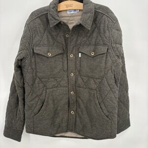 Seawool By Wellen Bubble Shirt Jacket Mens Size Medium Charcoal Brown